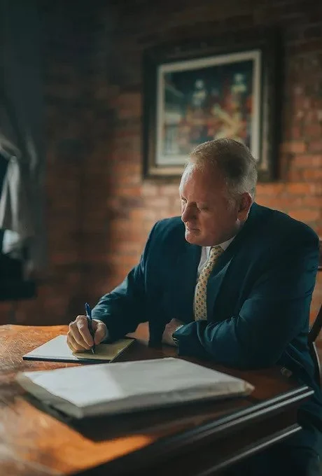 Attorney Robert A. (Tony) Buzzard at his desk