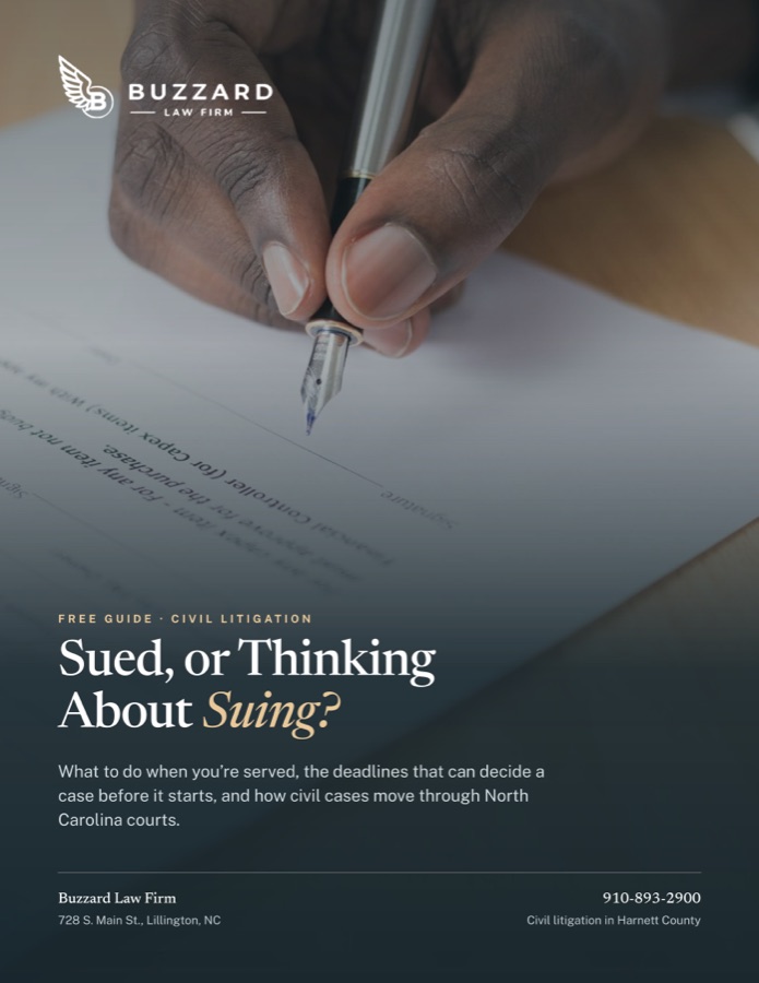 Cover of Sued, or Thinking About Suing? A North Carolina Guide